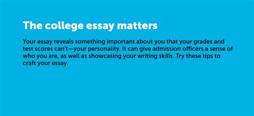 The College Essay Matters 